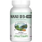 Maxi Health Kosher Vitamin D3 1000 IU 90 Tablets