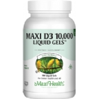 Maxi Health Kosher Vitamin D3 Liquid Gels 10,000 IU 180 Liquid Gels