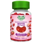 Human Beanz Kosher Maximum Strength Biotin Jelly Beans 10,000 mcg - Strawberry Blast Flavor  120 Jelly Beans