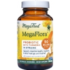 MegaFood MegaFlora Probiotic with Turmeric Vegetarian Suitable not Certified Kosher 60 Capsules