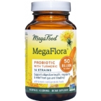 MegaFood MegaFlora Probiotic with Turmeric Vegetarian Suitable not Certified Kosher 90 Capsules
