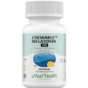 Maxi Health Kosher Chewable Melatonin 1 mg Lemon Flavor Special Chometz Free Formula - May contain Kitniyos 100 Chewable Tablets