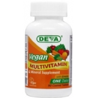 Deva Nutrition Vegan Multivitamin & Mineral Supplement Not Certified Kosher 90 Tablets