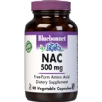 Bluebonnet Kosher Nac (N-acetyl-L-cysteine) 500 mg 90 Vegetable Capsules