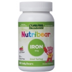 Navitco Kosher NutriBear Iron 5 Mg Chewable Gummies - Fruit Flavor 60 Bears