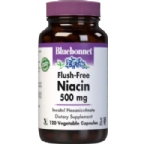 Bluebonnet Kosher Flush Free Niacin 500 mg 120 Vegetable Capsules