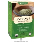 Numi Tea Kosher Organic Mate Lemon Pack of 6 18 Bags of Tea