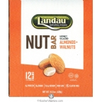 Landau Kosher Nut Bar Dark Honey Glazed Almond Walnuts 12 Bars