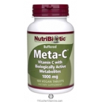 NutriBiotic Meta-C Vitamin C 1000 mg Vegan Suitable Not Certitified Kosher 100 Tablets