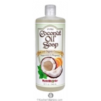 NutriBiotic Pure Coconut Oil Soap Peppermint & Bergamot 32 Oz