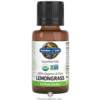 Garden of Life Kosher Organic Essential Oils Lemongrass 0.5 fl oz