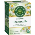 Traditional Medicinals Kosher Organic Herbal Chamomile Tea Caffeine Free Pack of 6 16 Tea Bags