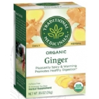 Traditional Medicinals Kosher Organic Herbal Ginger Caffeine Free 6 Pack 16 Tea Bags
