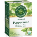 Traditional Medicinals Kosher Organic Herbal Peppermint Caffeine Free 16 Tea Bags