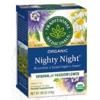 Traditional Medicinals Kosher Organic Nighty Night Original with Passionflower Caffeine Free - 6 Pack 16 Tea Bags
