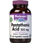 Bluebonnet Kosher Pantothenic Acid 250 mg 60 Vegetable Capsules