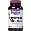 Bluebonnet Kosher Pantothenic Acid 500 mg 180 Vegetable Capsules