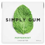 Simply Gum Kosher Chewing Gum - Peppermint Flavor 15 Pieces