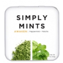 Simply Gum Kosher Caffeine Awaken Mints - Peppermint and Matcha Flavor 1.1 oz