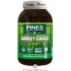 Pines Kosher Organic Barley Grass 500 Tablets