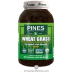 Pines Kosher Organic Wheat Grass 500 Tablets