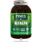 Pines Kosher Organic Alfalfa 500 mg 500 Tablets