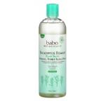 Babo Botanicals Kosher Plant Based 3-In-1 Shampoo, Bubble Bath & Wash, Eucalyptus Remedy 15 fl oz