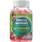 Uncle Moishy Kosher Sour Probiotics 50 mg (5 Billion CFU) 60 Gummies