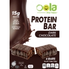 Oola Kosher Protein Bar 15g Dark Chocolate - Parve 4 Bars