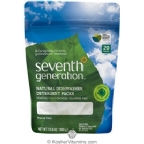 Seventh Generation Kosher Free & Clear Natural Dishwasher Detergent Packs 20 fl oz