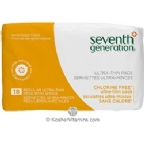 Seventh Generation Ultra Thin Pads Regular with Wings Chlorine Free 18 Pads