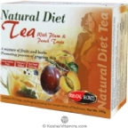 Sodot Hamizrach Kosher Natural Diet Tea with Plum & Peach Taste 80 Tea Bags
