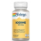 Solary Iodine as Potassium Iodide 500 mcg Vegetarian Suitable NOT Certified Kosher 30 Vegetable Capsules