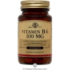 Solgar Kosher Vitamin B6 100 Mg 100 Tablets