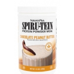 Nature`s Plus Kosher Spiru-Tein Shake Rice, Pea & Soy Protein Powder Chocolate Peanut Butter Swirl 1.2 LB