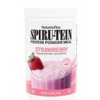 Nature`s Plus Kosher Spiru-Tein Shake Rice, Pea & Soy Protein Powder Strawberry 1.2 LB