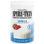 Nature`s Plus Kosher Spiru-Tein Shake Rice, Pea & Soy Protein Powder Vanilla 2.12 LB
