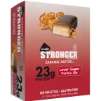 NuGo Nutrition Kosher Stronger 25g Whey & Rice Protein Bar Lower Sugar Caramel Pretzel Dairy 12 Bars