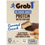 Grab1 Kosher Sugar Free Protein Nutrition Bar Caramel Crunch - Dairy Cholov Yisroel 4 Bars