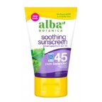 Alba Botanica Very Emollient Sunscreen Broad Spectrum SPF 45 Pure Lavender 4 OZ