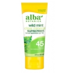Alba Botanica Clear Mineral Sunscreen Wild Mint Lotion SPF 45 3 oz