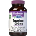 Bluebonnet Kosher Taurine 1000 mg 50 Vegetable Capsules