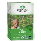 Organic India Kosher Tulsi Green Tea Pack Of 6 18 Tea Bags