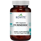 Kovite Kosher Turmeric Root Extract 550 mg 95% Curcumaniods 120 Liquid Veggie Caps