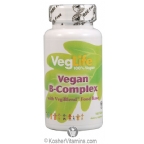 VegLife B Complex Vegan Suitable Not Certified Kosher 100 Tablets