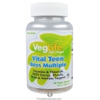 VegLife Vital Teen Boys Multiple Vegan Suitable Not Certified Kosher 60 Vegan Capsules