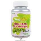 VegLife Vital Teen Girls Multiple Vegan Suitable Not Certified Kosher 60 Vegan Capsules