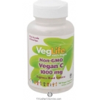 VegLife Vitamin C 1000 Mg Vegan Suitable Not Certified Kosher 90 Vegan Capsules