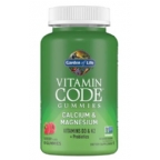 Garden of Life Kosher Vitamin Code Calcium & Magnesium Gummies - Raspberry Flavor 60 Gummies