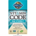 Garden of Life Kosher Vitamin Code RAW Vitamin E 60 Capsules